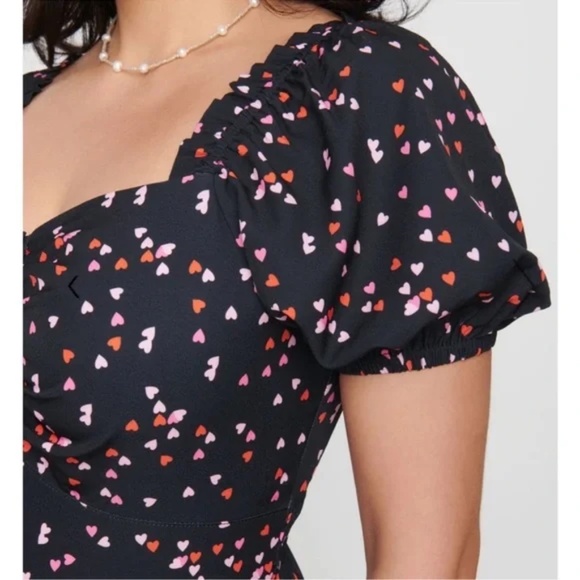 Unique Vintage Wild Hearts Run Free Midi Dress Size 1X - Picture 2 of 13